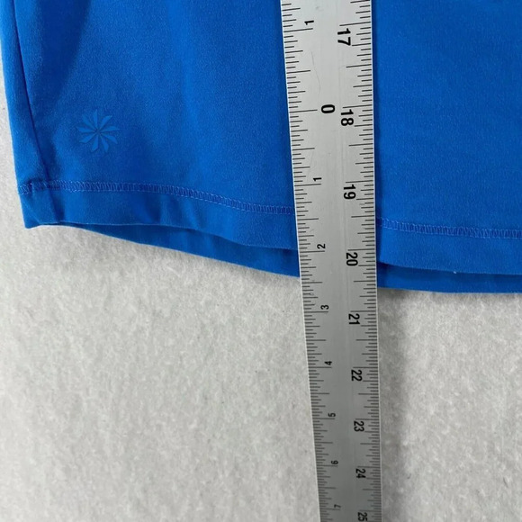 Athleta Girls Activewear Top L 12 Blue Mesh Round Necdk Sleeveless Pullover - Picture 4 of 9
